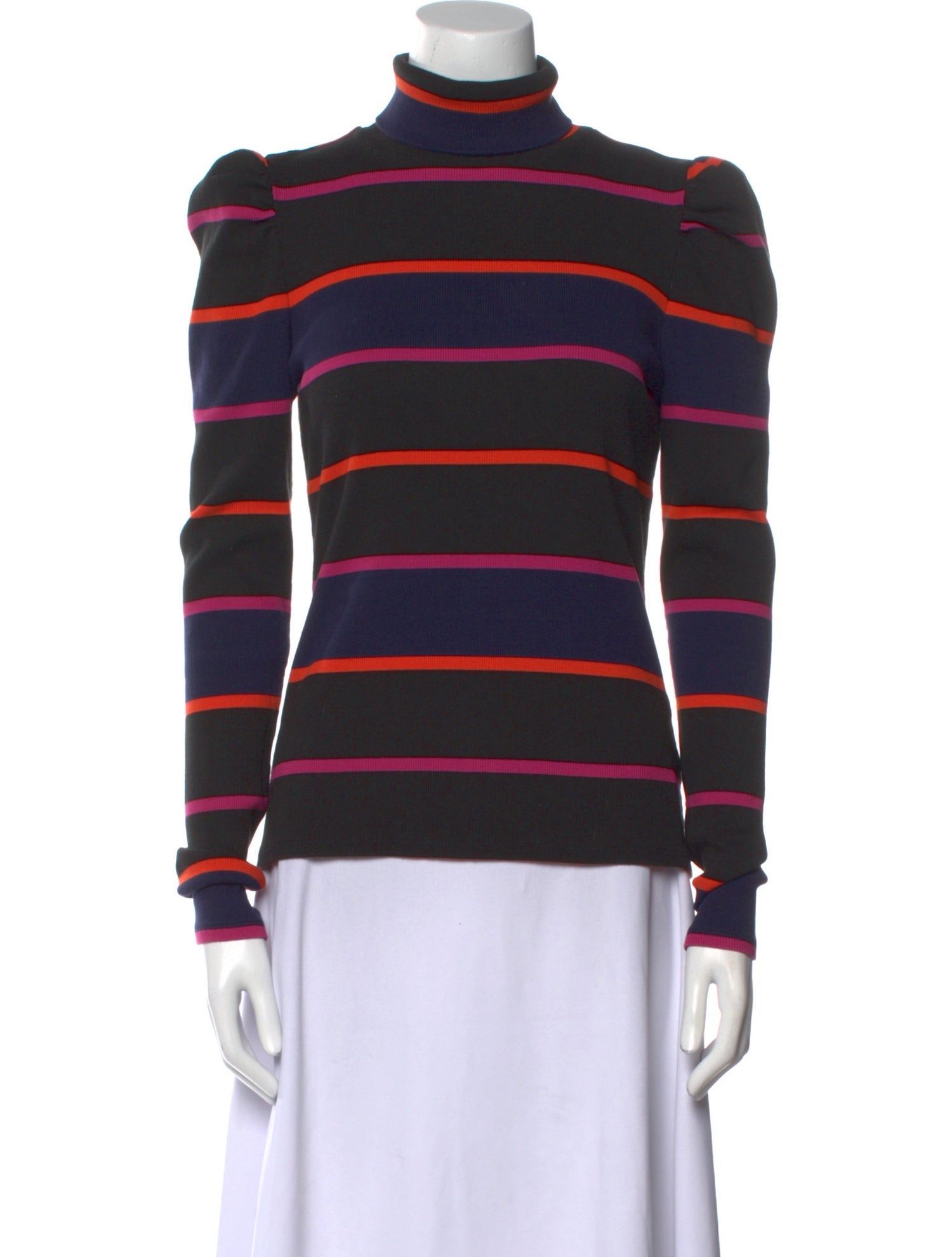Veronica Beard Striped Turtleneck Sweater