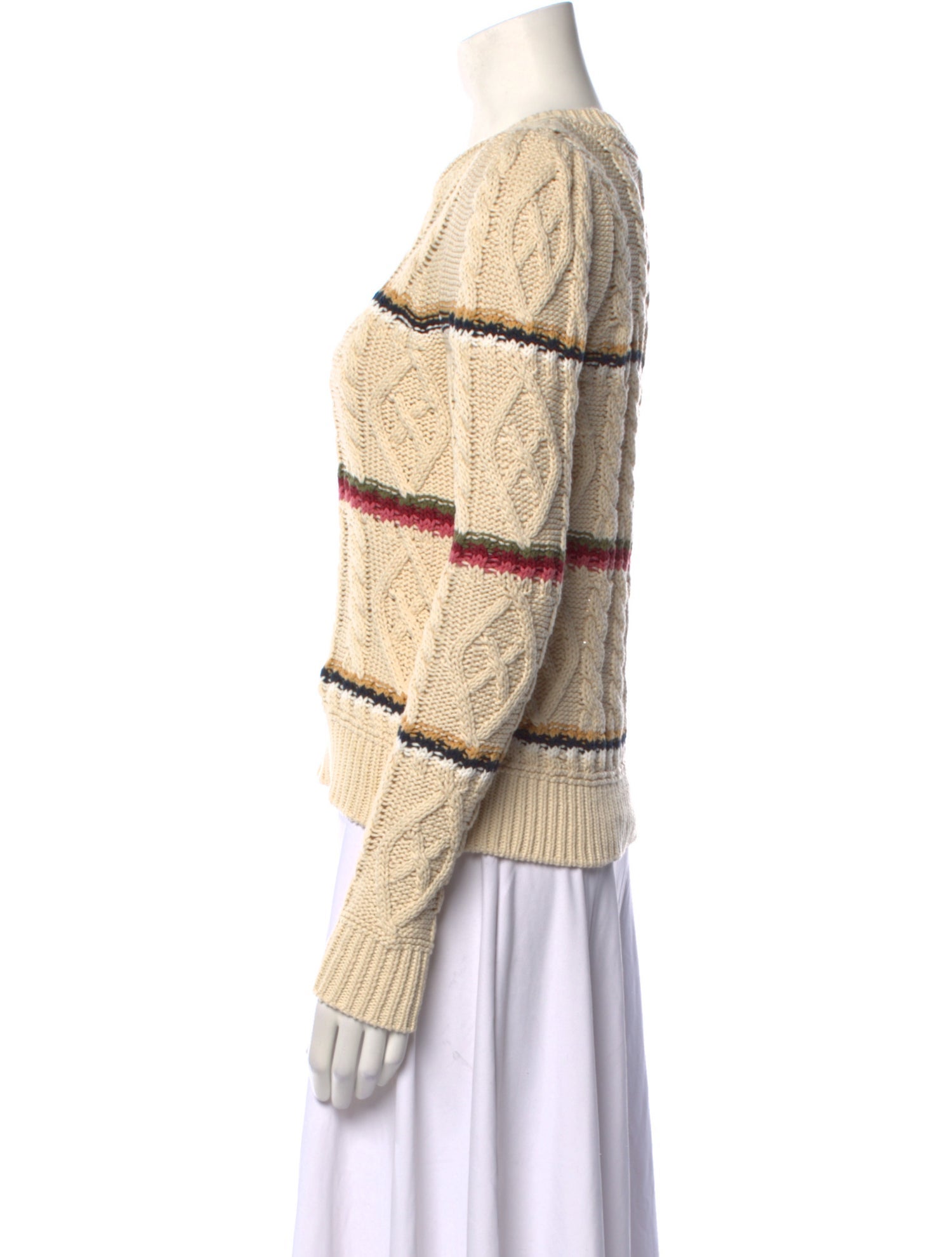 Veronica Beard Striped Crew Neck Sweater