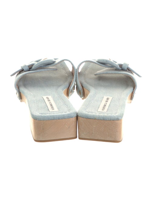 Veronica Beard Denim Studded Accents Slides
