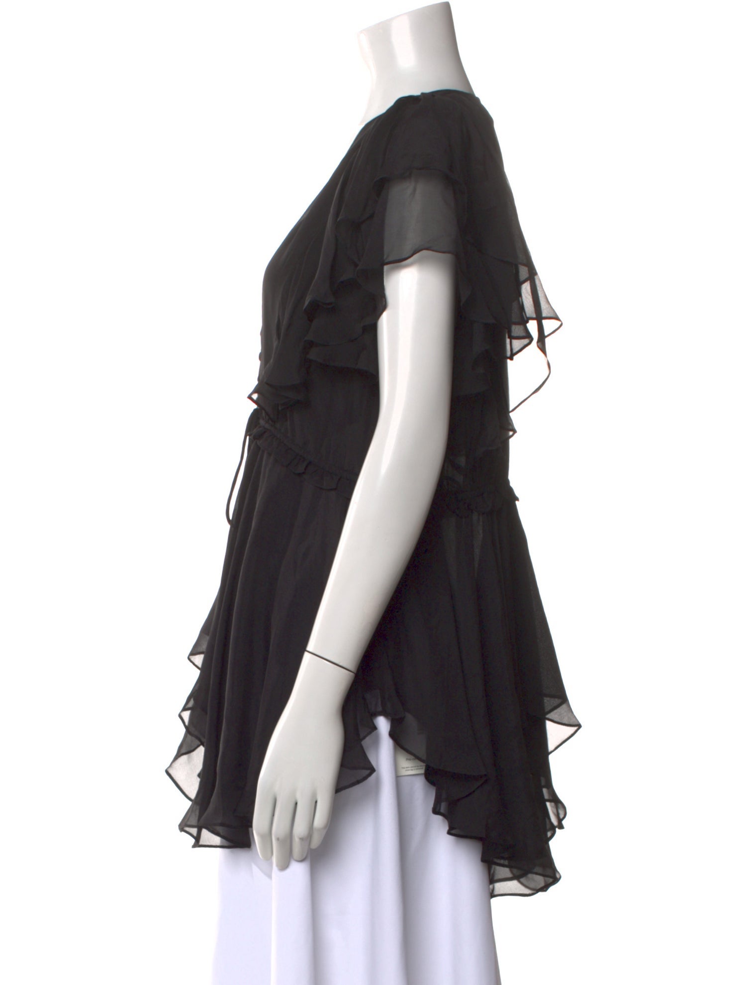 Veronica Beard Silk V-Neck Blouse