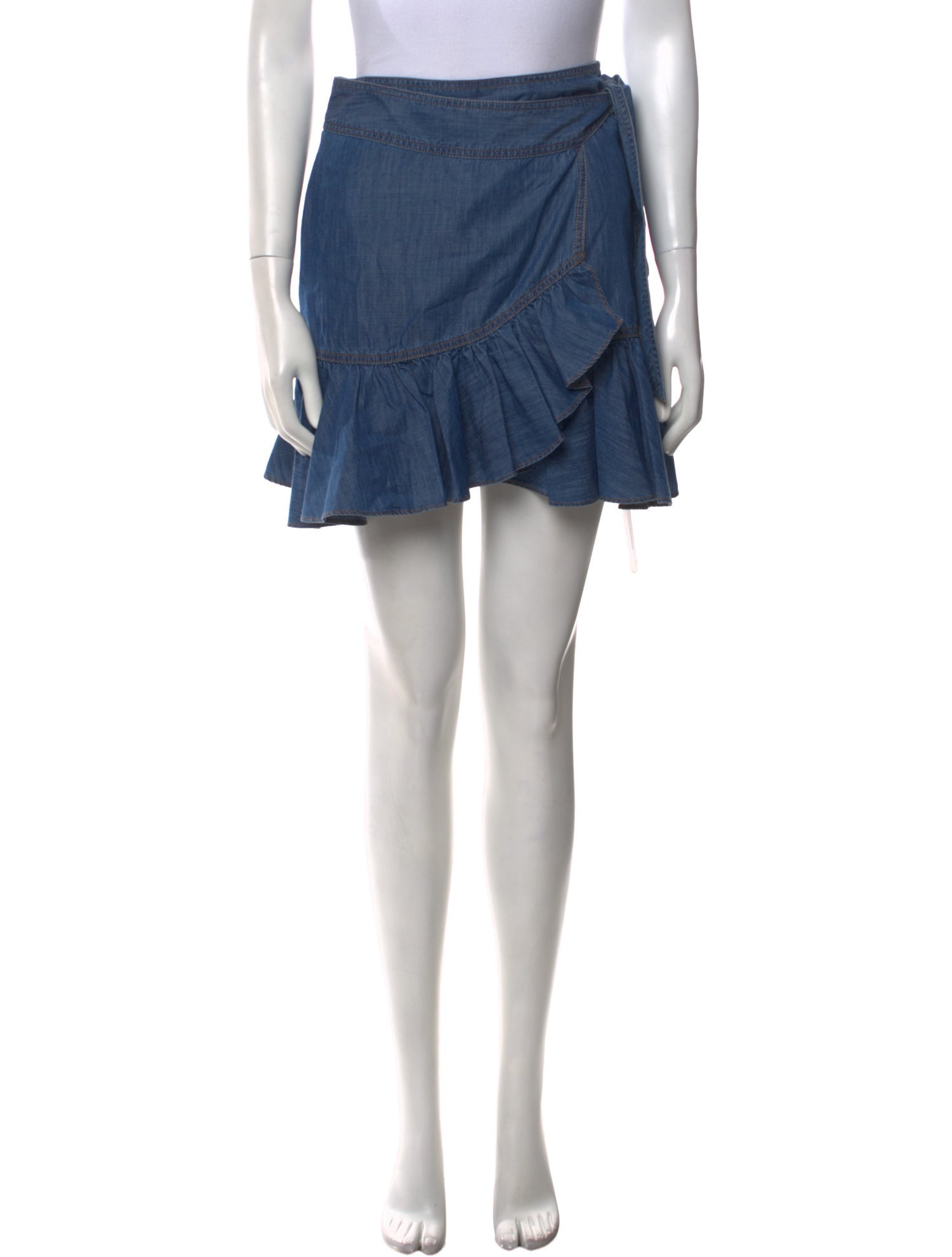 Veronica Beard Ruffle Embellishment Mini Skirt