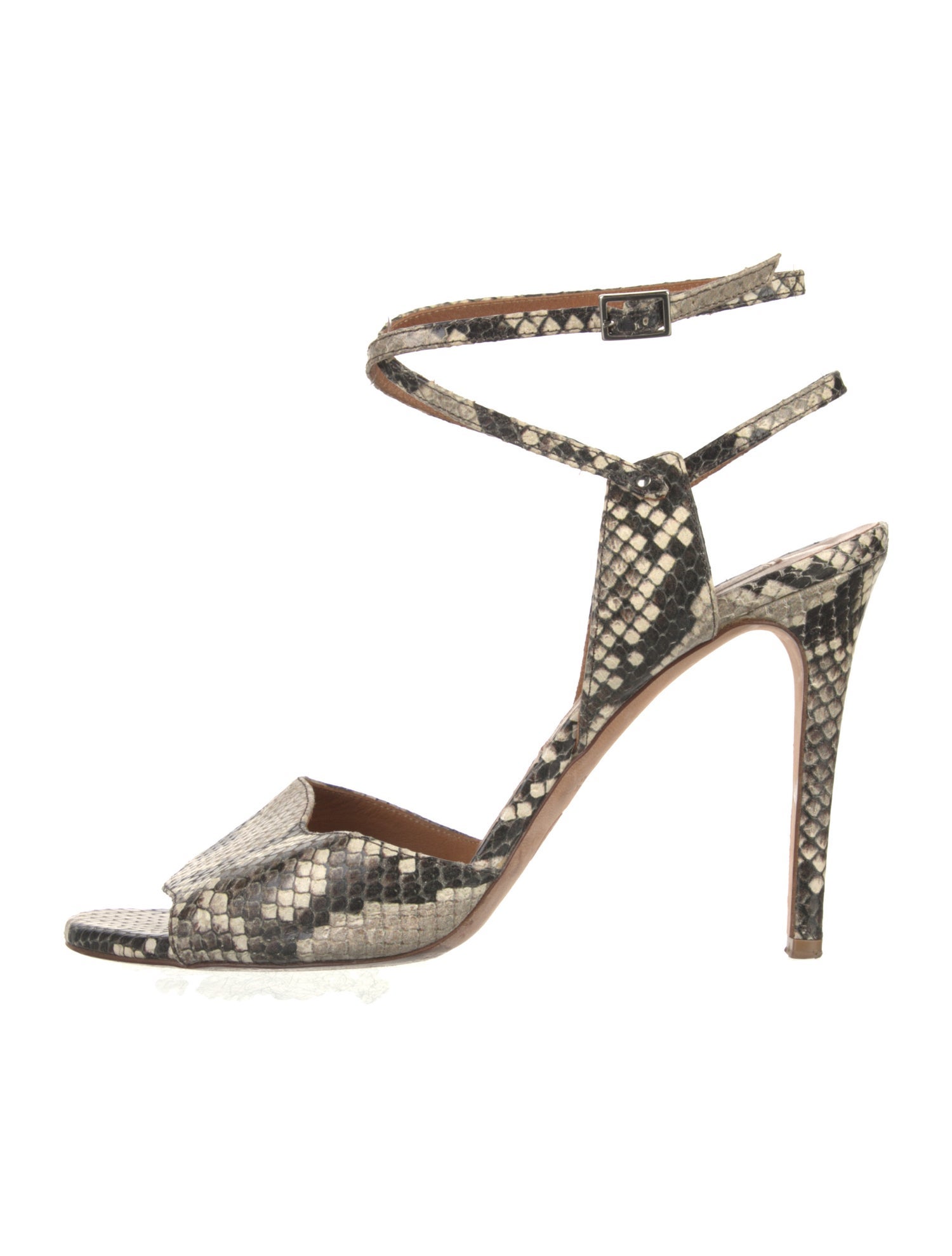 Veronica Beard Snakeskin Animal Print Sandals