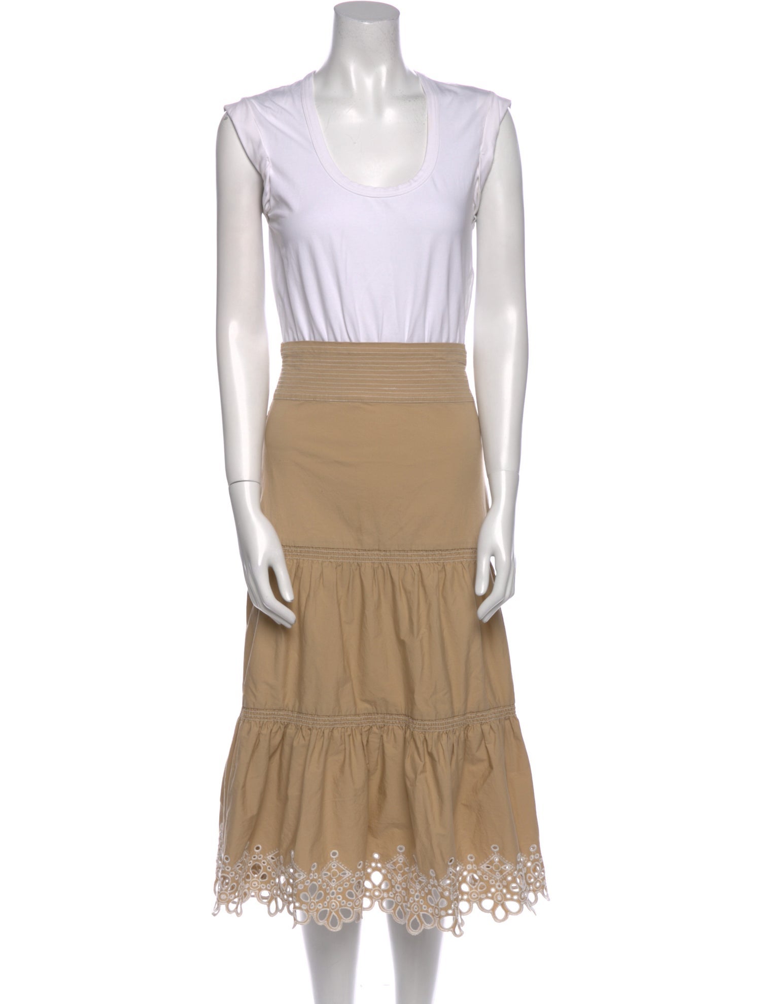 Veronica Beard Scoop Neck Midi Length Dress