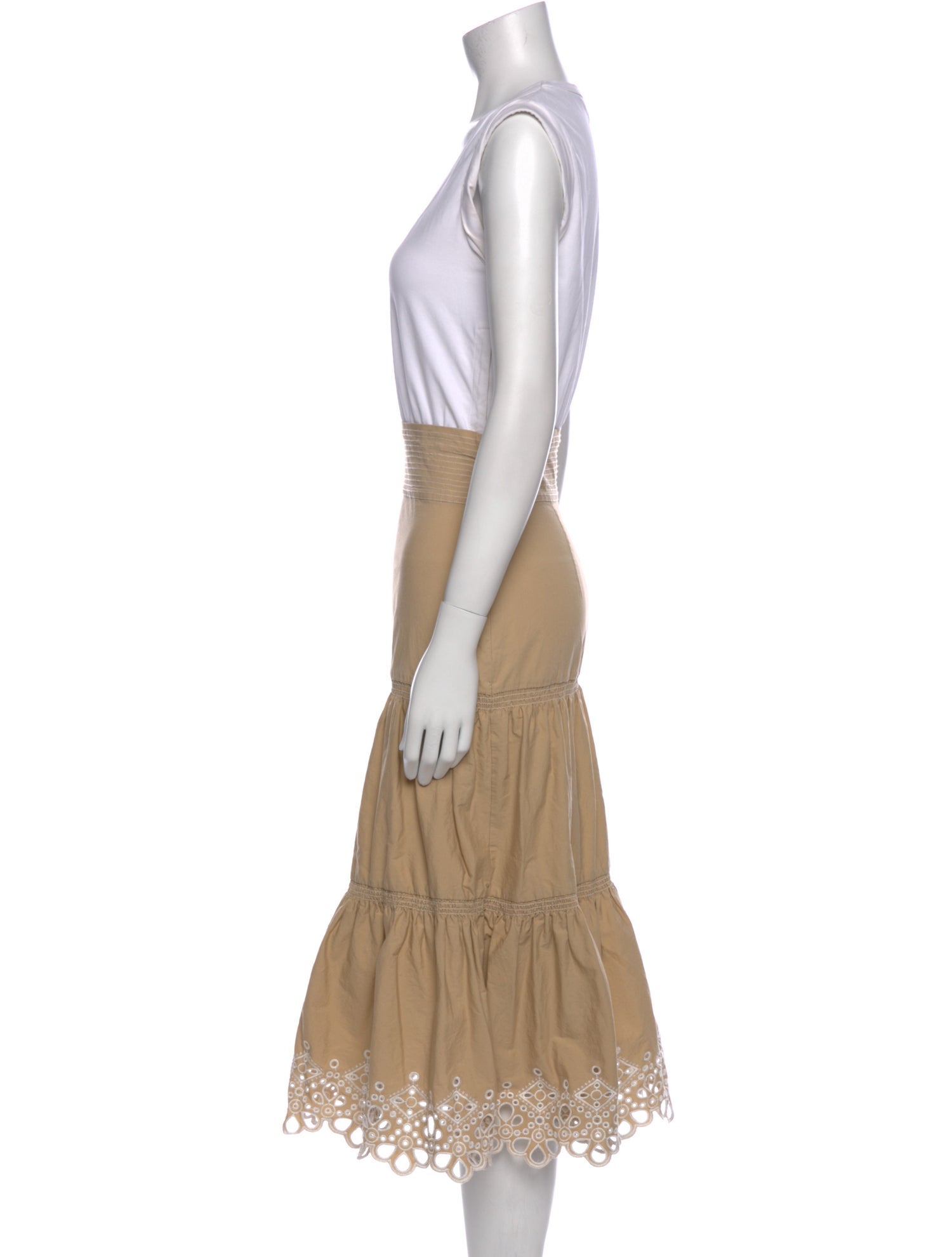 Veronica Beard Scoop Neck Midi Length Dress