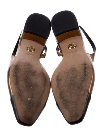 Veronica Beard Leather Colorblock Pattern Slingback Flats