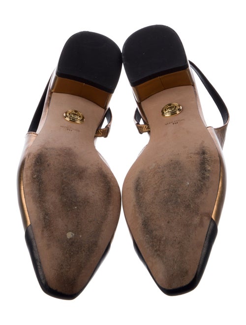 Veronica Beard Leather Colorblock Pattern Slingback Flats