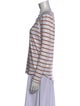 Veronica Beard Striped Scoop Neck Top