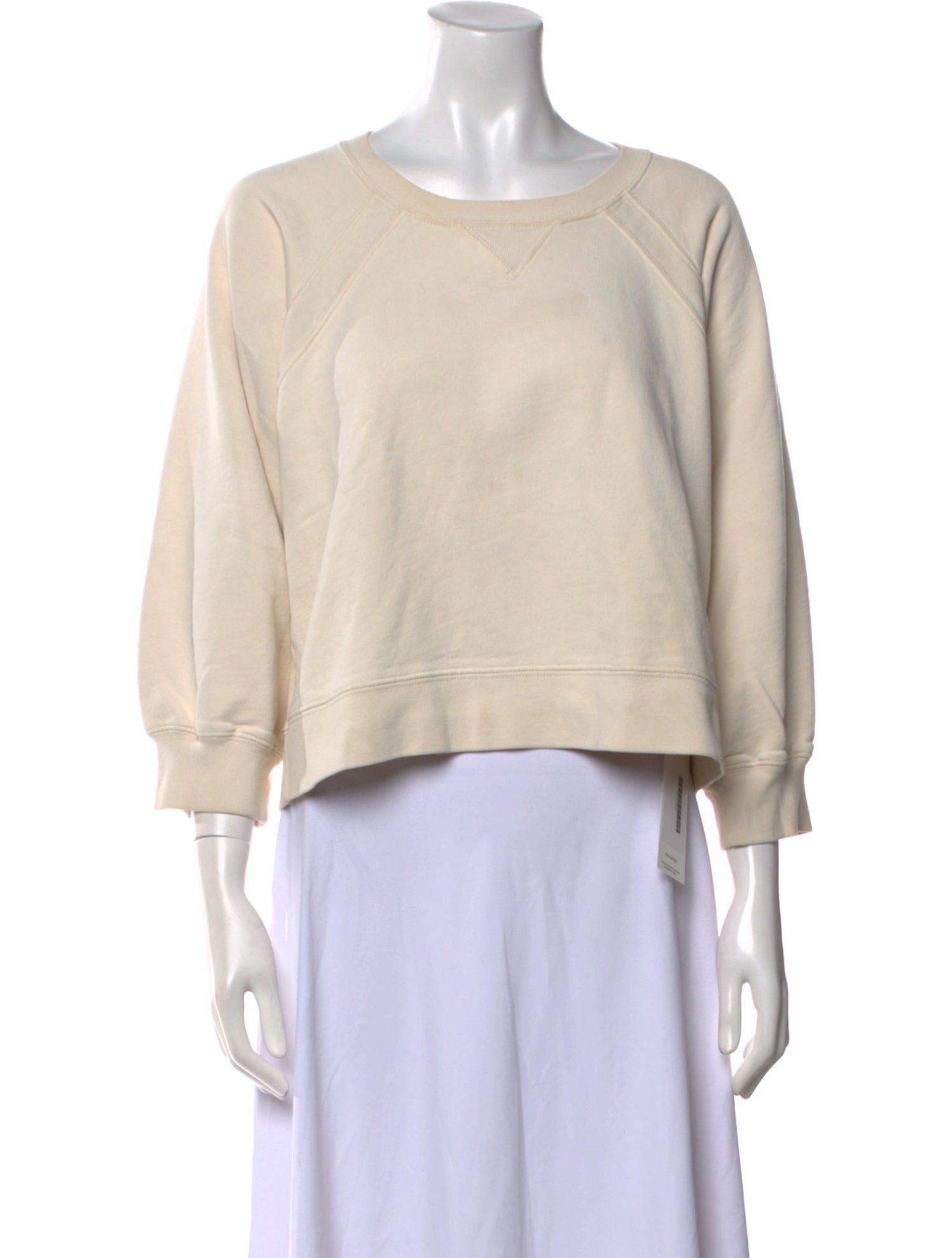 Veronica Beard Scoop Neck Three-Quarter Sleeve Sweatshirt