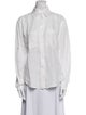 Veronica Beard Linen Long Sleeve Button-Up Top