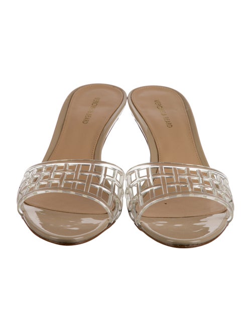 Veronica Beard Leather Cutout Accent Slides