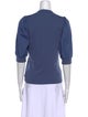 Veronica Beard V-Neck Three-Quarter Sleeve Polo