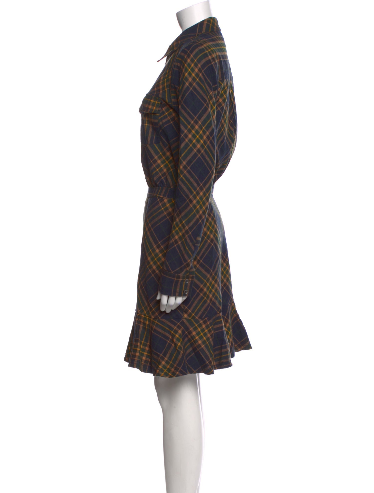 Veronica Beard Plaid Print Mini Dress