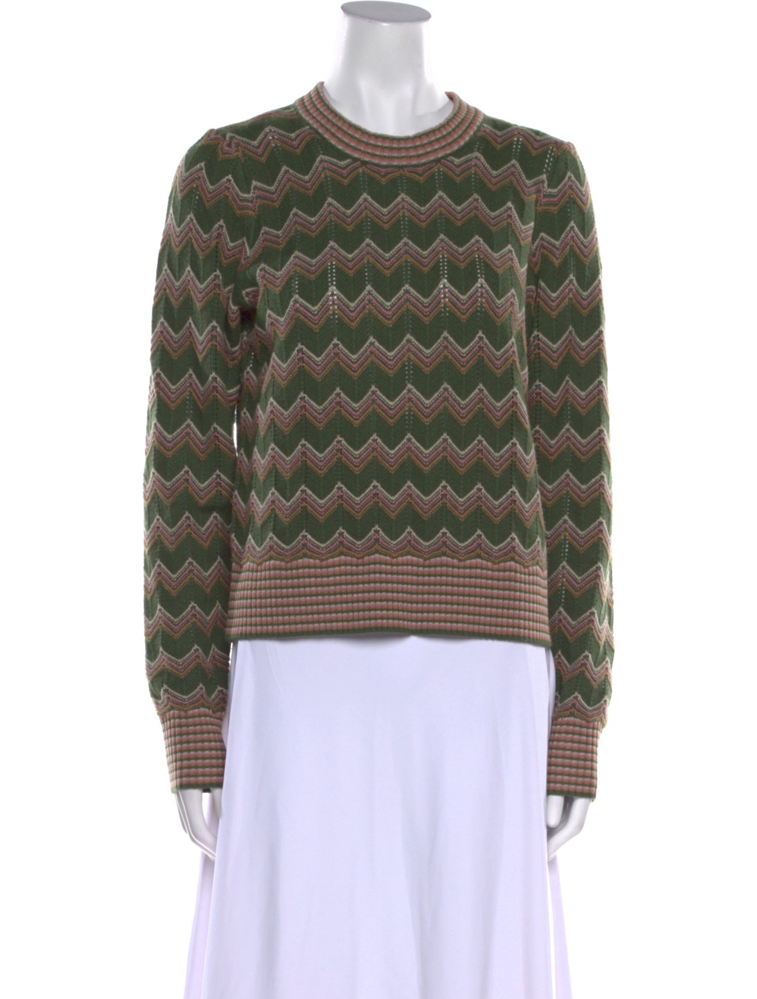 Veronica Beard Printed Crew Neck Sweater