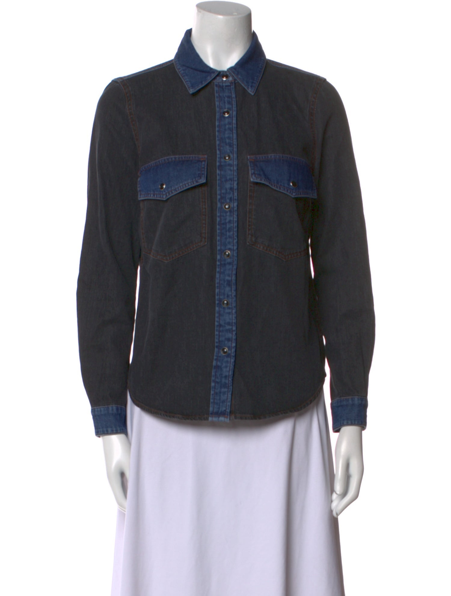 Veronica Beard Long Sleeve Button-Up Top