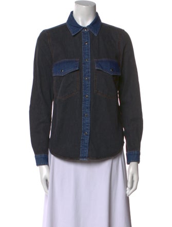 Veronica Beard Long Sleeve Button-Up Top