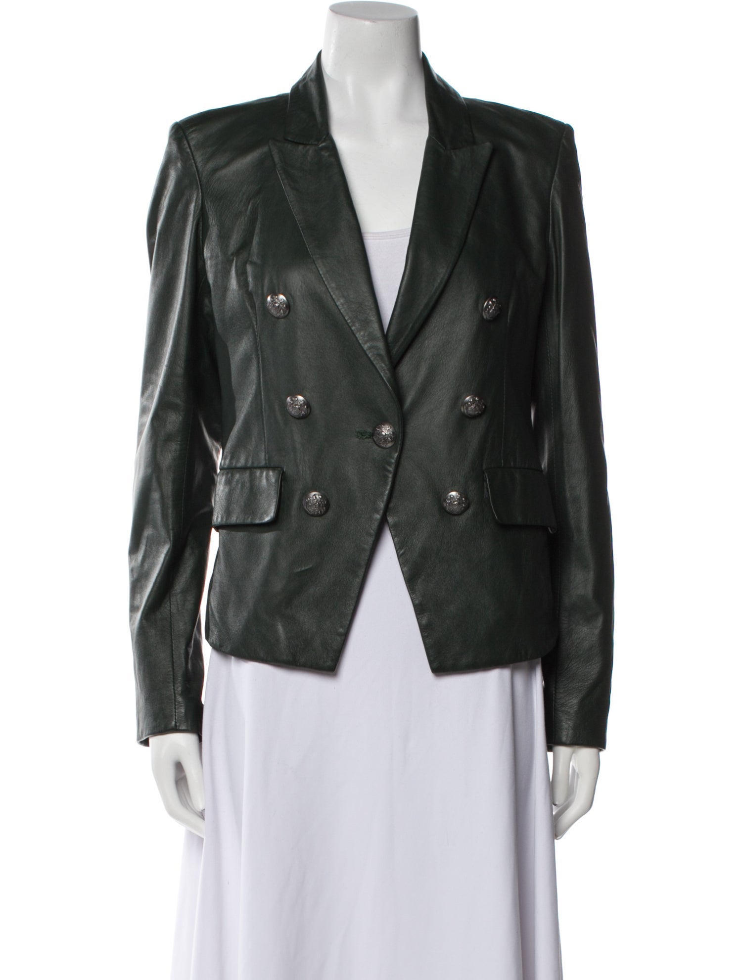 Veronica Beard Lamb Leather Blazer