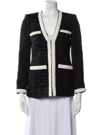 Veronica Beard Wool Tweed Pattern Evening Jacket
