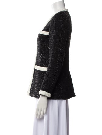 Veronica Beard Wool Tweed Pattern Evening Jacket