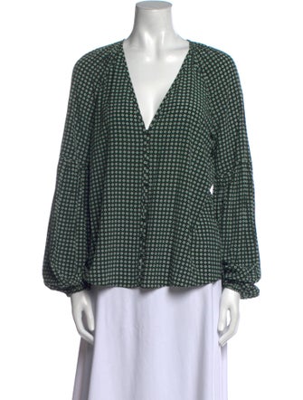 Veronica Beard Silk Printed Blouse