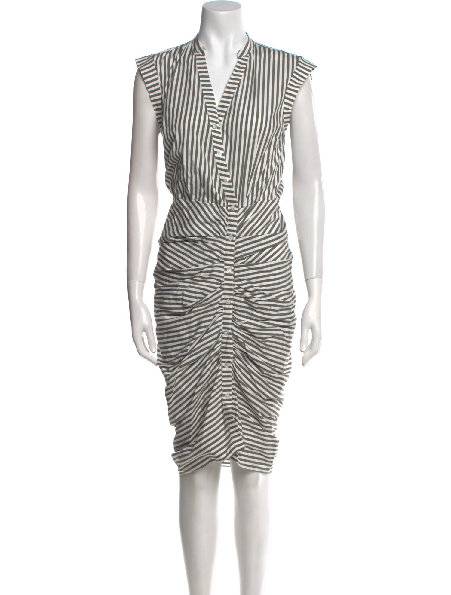 Veronica Beard Striped Midi Length Dress