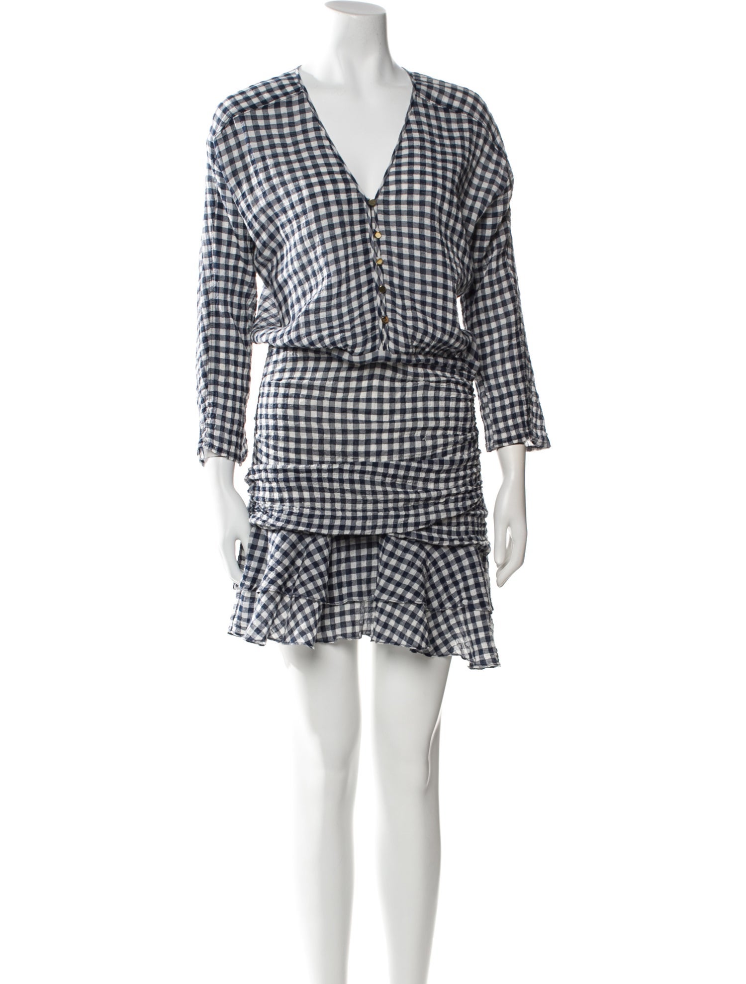 Veronica Beard Plaid Print Mini Dress