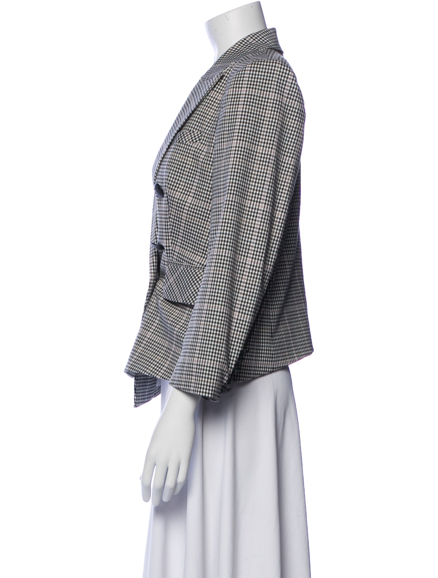 Veronica Beard Plaid Print Blazer