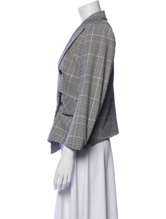 Veronica Beard Plaid Print Blazer