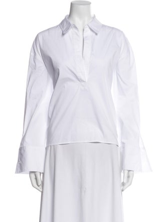 Veronica Beard Long Sleeve Button-Up Top