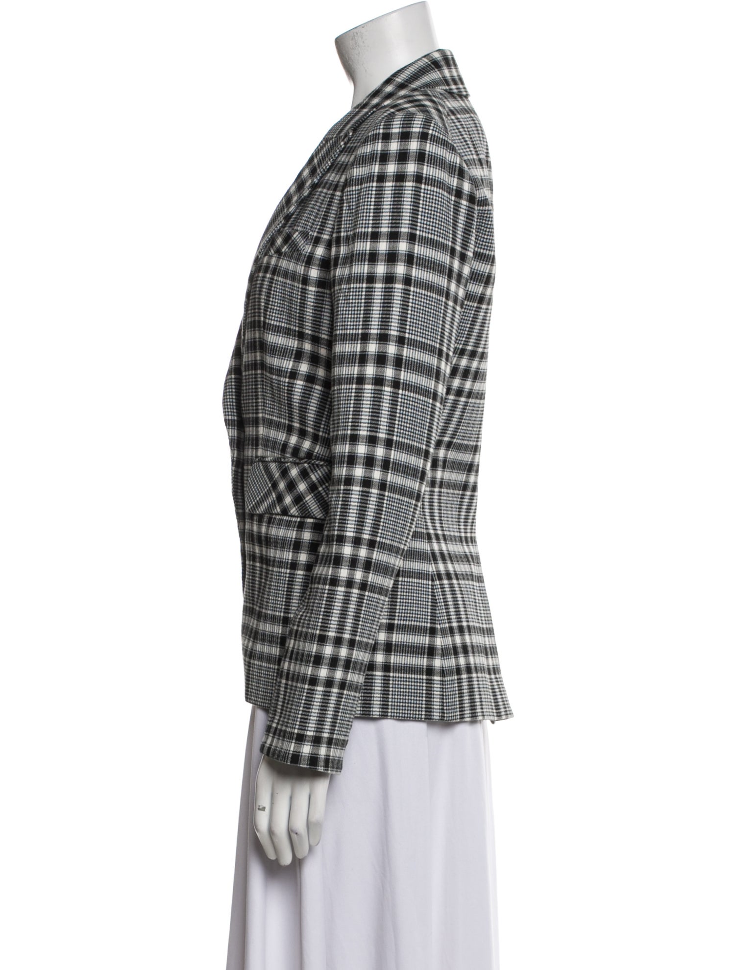 Veronica Beard Plaid Print Blazer