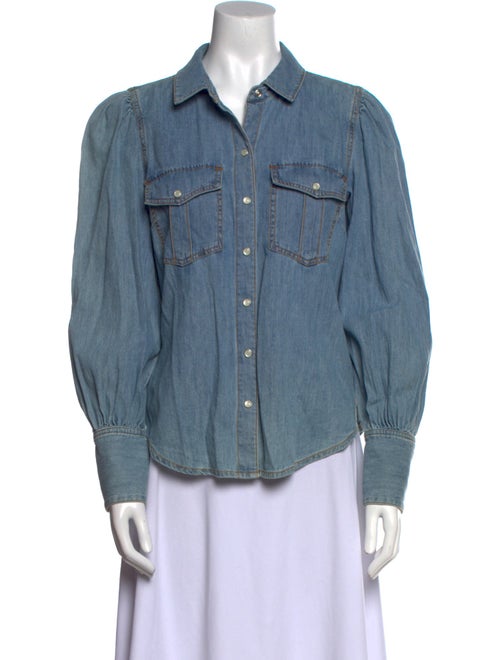Veronica Beard Long Sleeve Button-Up Top