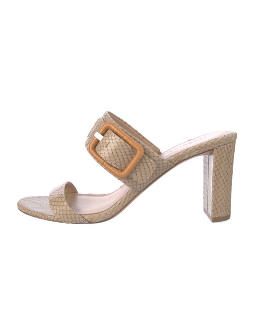 Veronica Beard Embossed Leather Sandals