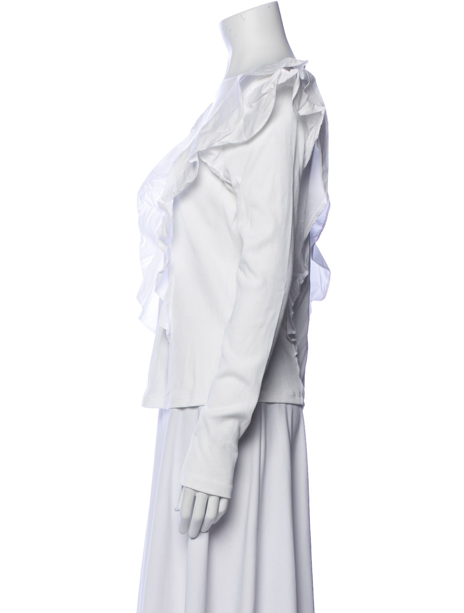 Veronica Beard Square Neckline Long Sleeve Blouse