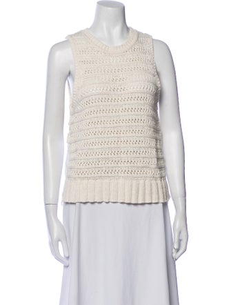 Veronica Beard Crew Neck Sleeveless Top
