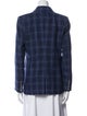 Veronica Beard Virgin Wool Plaid Print Blazer
