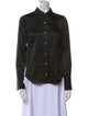 Veronica Beard Silk Long Sleeve Button-Up Top