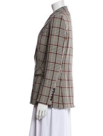 Veronica Beard Plaid Print Blazer