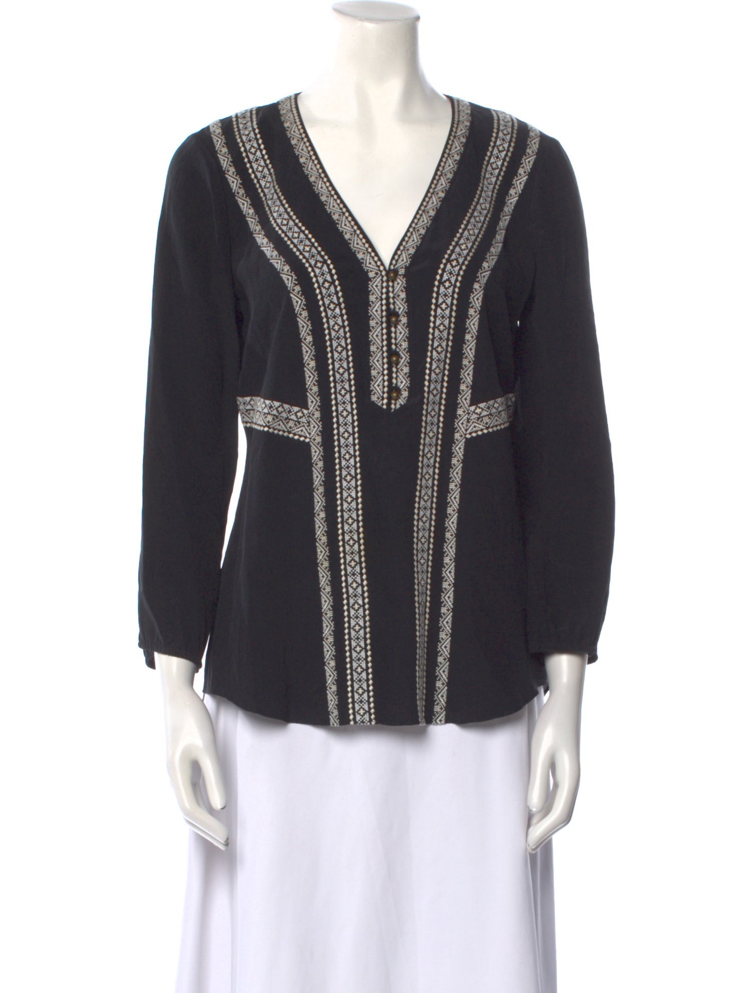 Veronica Beard Silk Printed Polo