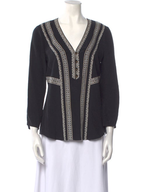 Veronica Beard Silk Printed Polo