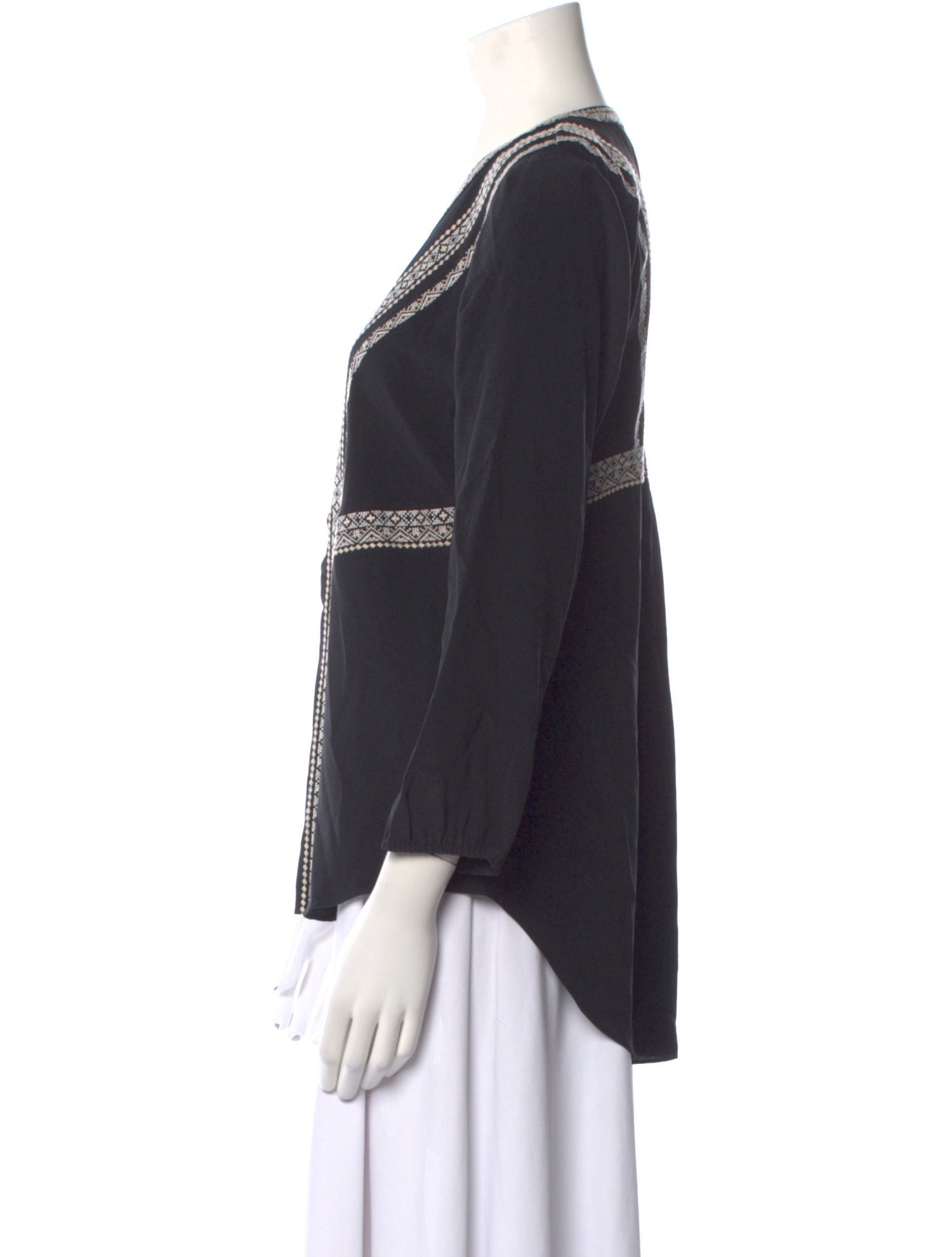 Veronica Beard Silk Printed Polo