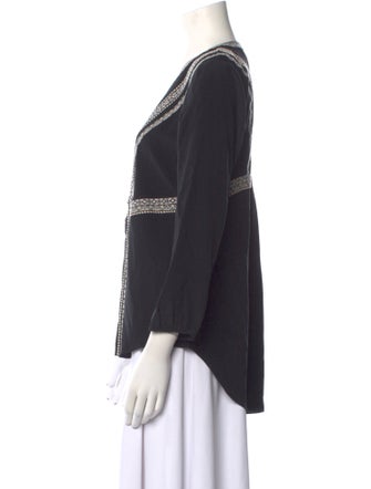 Veronica Beard Silk Printed Polo