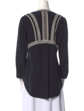 Veronica Beard Silk Printed Polo