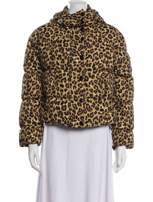 Veronica Beard Nylon Animal Print Down Jacket