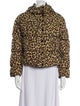 Veronica Beard Nylon Animal Print Down Jacket