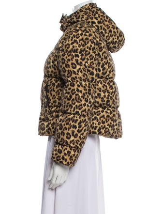 Veronica Beard Nylon Animal Print Down Jacket