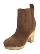 Veronica Beard Suede Studded Accents Chelsea Boots
