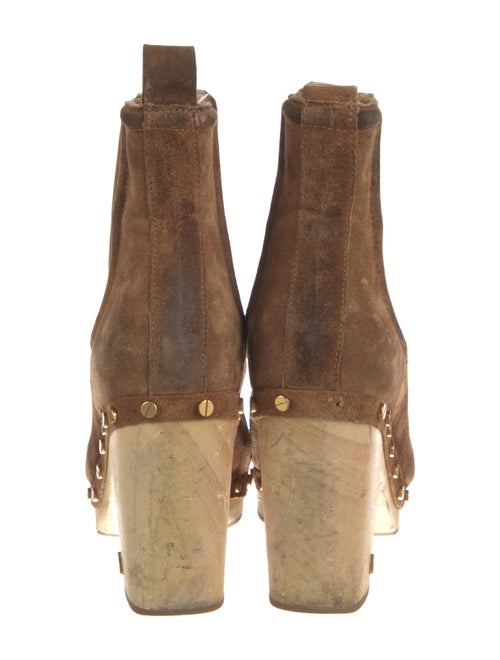 Veronica Beard Suede Studded Accents Chelsea Boots