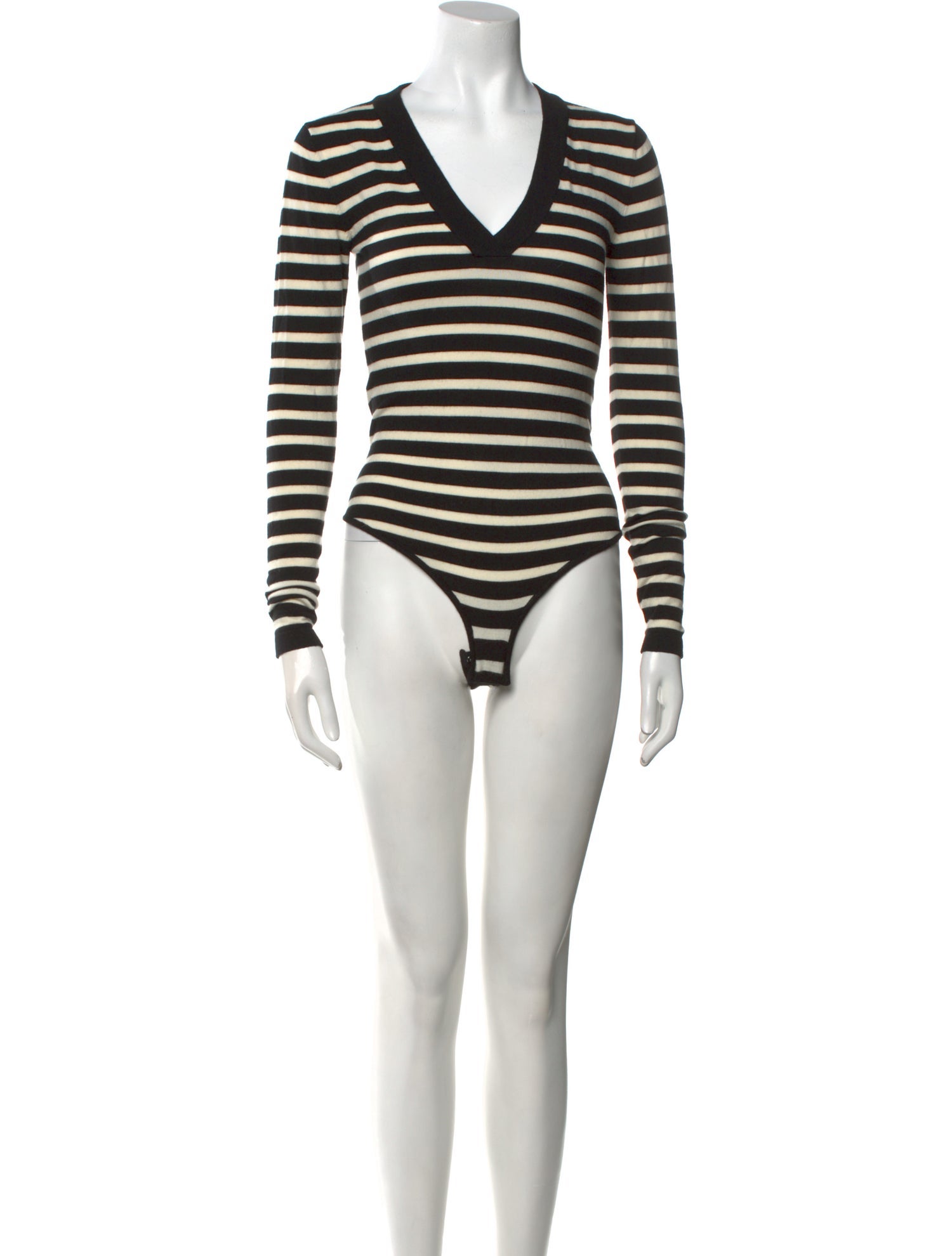 Veronica Beard Wool Striped Bodysuit