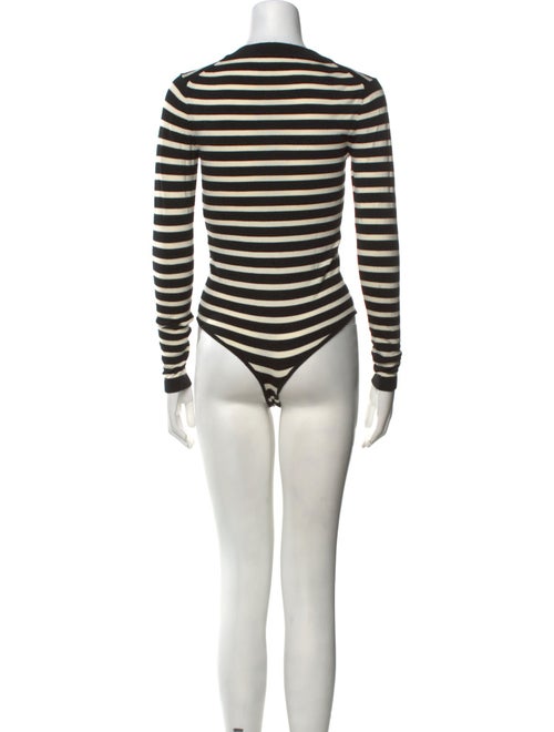 Veronica Beard Wool Striped Bodysuit