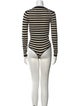 Veronica Beard Wool Striped Bodysuit