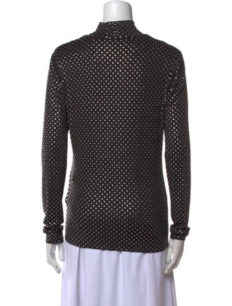 Veronica Beard Silk Polka Dot Print Button-Up Top